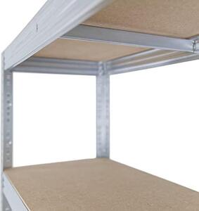 Regál pro těžké náklady, rozměry 230 x 120 x 30 cm, pozinkovaný, s 6 policemi, nosnost 166 kg na polici