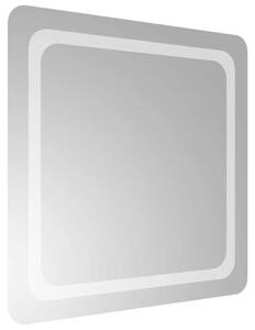 LED zrcadlo do koupelny, 60x60 cm, sklo, stupeň krytí IP65, kosmetické zrcadlo s USB portem 5 V, s 3 háčky, pro osvětlení koupelny, nástěnné, s jasným světlem