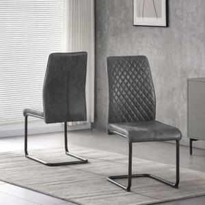Jídelní set pro 4-6 osob, rozkládací jídelní stůl 120-160x80x76 cm, 4 křesla, moderní industriální design (mramor/antracit)