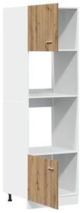 Mikrovlnná trouba Lyon, provedení "Artisan-Eiche", materiál: dřevotříska, rozměry 60x57x207 cm, s úložným prostorem, dveře s možností flexibilního montáže, komoda a pracovní deska pro kuchyň, včetně organizéru