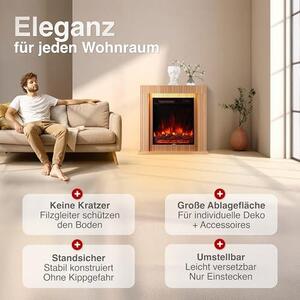 Elektrický krb Matti – Elektrický stojací krb s topením, 3D efekt plamenů, LED ambientní osvětlení, dálkové ovládání – 32 palců (panel)