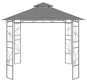 Pavilon, zahradní pavilon, stříška, pergola, slunečník pro terasu, zahradní stan, ochrana proti slunci, rozměry 3x3x2,7 m, barva antracit, gramáž 160 g/m²