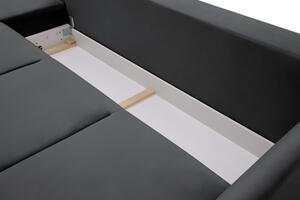 Rohová sedací souprava se 2 úložnými prostory grafit OMEGA levá