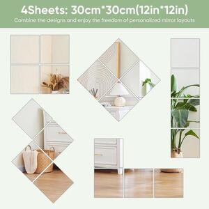FastShopping - Akrylové nalepovače zrcadla pro Sauna-adhezivní Bezpečné, lehké, plné délky stěnové zrcadlo pro make-up a tělo cvičení v Gym