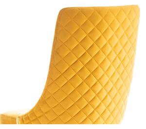 Jídelní židle PAONU 2 žlutá/černá/zlatá