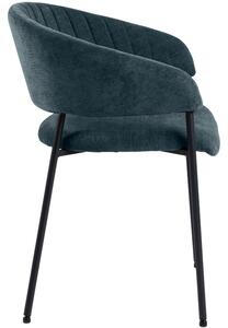 Scandi Modrá čalouněná jídelní židle Enzo