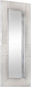 Zrcadlo na zeď s kovovým rámem, rustikální nástěnné zrcadlo do koupelny, retro nástěnné zrcadlo, dekorace do ložnice, obývacího pokoje, předsíně, chodby, jedinečné zrcadlo, kov - 110 x 50 cm
