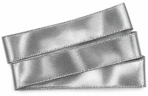 Stuha lurexová SILVER LUCK stříbrná 25mm x 2m, skládaná