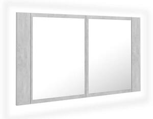 LED skříňka pod umyvadlo do koupelny, rozměry 80x12x45 cm, akryl, s RGB osvětlením a dvěma policemi pro dodatečný úložný prostor v koupelně