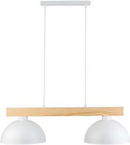 TK Lighting Oslo závěsné svítidlo 2x15 W bílá-dřevo 4713