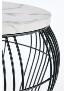 Konferenční stolek ODRAONNO bílý mramor/černá