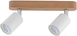 TK Lighting Top stropní světlo 2x10 W bílá-chrom-dřevo 3295