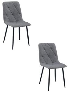 Set dvou jídelních židlí LIBRA tmavě šedé / černé nohy (2 ks)