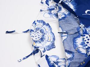 Bavlněné povlečení MODRÝ KVĚT modré Rozměr povlečení: 80 x 80 cm | 140 x 200 cm