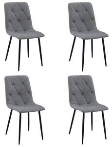 Set čtyř jídelních židlí LIBRA tmavě šedé / černé nohy (4 ks)