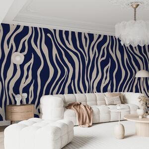 Fototapety Vektorový tisk zebří kůže v modré a bílé barvě, Fototapety abstraktní, u99173v1 : uwalls.cz
