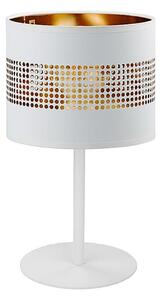 TK Lighting Tago stolní lampa 1x15 W bílá-zlatá 5056