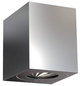 NOR 49711034 Venkovní nástěnné svítidlo Canto Kubi 2 2x6W LED nerez ocel čirá - NORDLUX