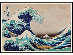 Plakát Katsushika Hokusai - Velká vlna u pobřeží Kanagawy Rozměr plakátu: 50 x 70 cm