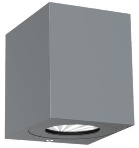 NOR 49711010 Venkovní nástěnné svítidlo Canto Kubi 2 2x6W LED šedá čirá - NORDLUX