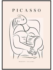 Pablo Picasso - Láska Rozměr plakátu: A4 (21 x 29,7 cm)