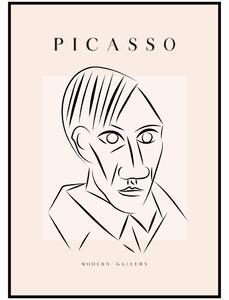Pablo Picasso - Autoportrét Rozměr plakátu: A4 (21 x 29,7 cm)