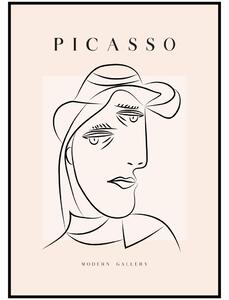Pablo Picasso - Portrét ženy Rozměr plakátu: A4 (21 x 29,7 cm)