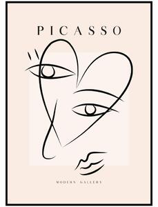 Pablo Picasso - Srdce Rozměr plakátu: A4 (21 x 29,7 cm)