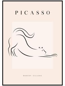 Pablo Picasso - Kočka Rozměr plakátu: A4 (21 x 29,7 cm)