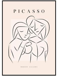 Pablo Picasso - Dvě dívky Rozměr plakátu: A4 (21 x 29,7 cm)