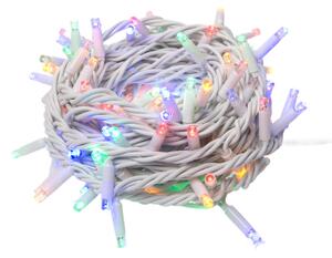 Venkovní vánoční LED řetěz, různobarevná, bílý kabel, 30m, 300 LED