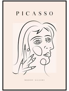 Pablo Picasso - Dáma Rozměr plakátu: A4 (21 x 29,7 cm)