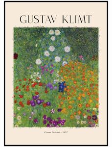 Gustav Klimt - Květinová zahrada Rozměr plakátu: A4 (21 x 29,7 cm)