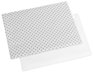 BELLATEX Polštářek pro kojence do postýlky Kosočtverec šedá, bílá 42x32 cm - tenký