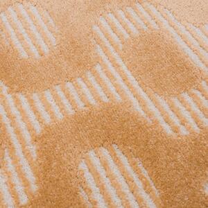 Oranžový koberec s geometrickým vzorem BRELA 160x230 cm