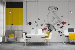 Fototapeta Koala na raketě, Fototapety se zvířaty, Populární fototapety, w00151 - Tapeko.co.cz