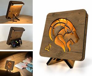Znamení "Kozoroh" lampa 19x19cm provedení povrchu: dub světlý