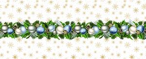 Orbytex Ubrusová vánoční štola v metráži š. 35cm - ozdoby kulaté