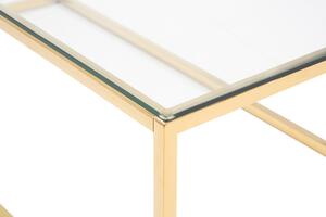 Zlatý skleněný konferenční stolek LOVIN