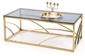 Konferenční stolek ENAVIRSI kouřová/zlatá