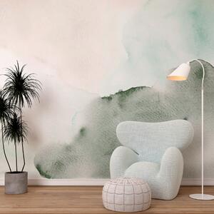 Fototapety Trendy akvarelové skvrny dekor minimalismus zelená, Fototapety akvarel, w00376 : uwalls.cz