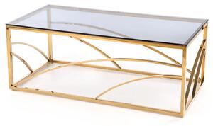 Konferenční stolek ENAVIRSI kouřová/zlatá