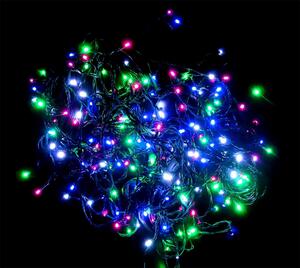 HJ Venkovní vánoční osvětlení, světelný řetěz 21m 210LED - Barevné LED barva: Studená bílá/Cold white
