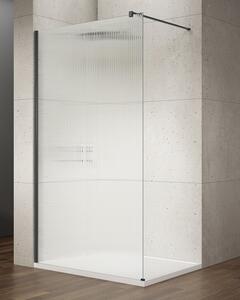 Gelco, VARIO BLACK jednodílná sprchová zástěna pro instalaci ke stěně, sklo nordic, 1200 mm, GX1512-06