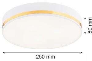 Argon Amore nástěnné svítidlo 2x15 W bílá-zlatá 7034