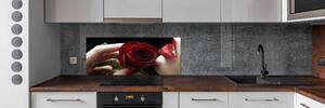Panel do kuchyně Žena s růži pksh-6668624