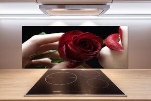 Panel do kuchyně Žena s růži pksh-6668624