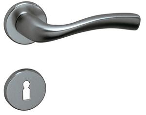 Dveřní kování MP Arch-R (F9) - BB klika-klika otvor pro obyčejný klíč/F9 (hliník nerez)