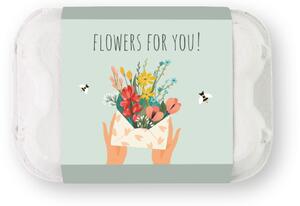 Dárková sada semínek divokých květin Egg Box Flowers for you – 6 ks