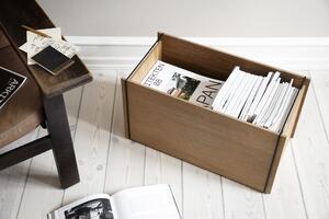 Moebe Dřevěný úložný box Storage Oak - Black MB115